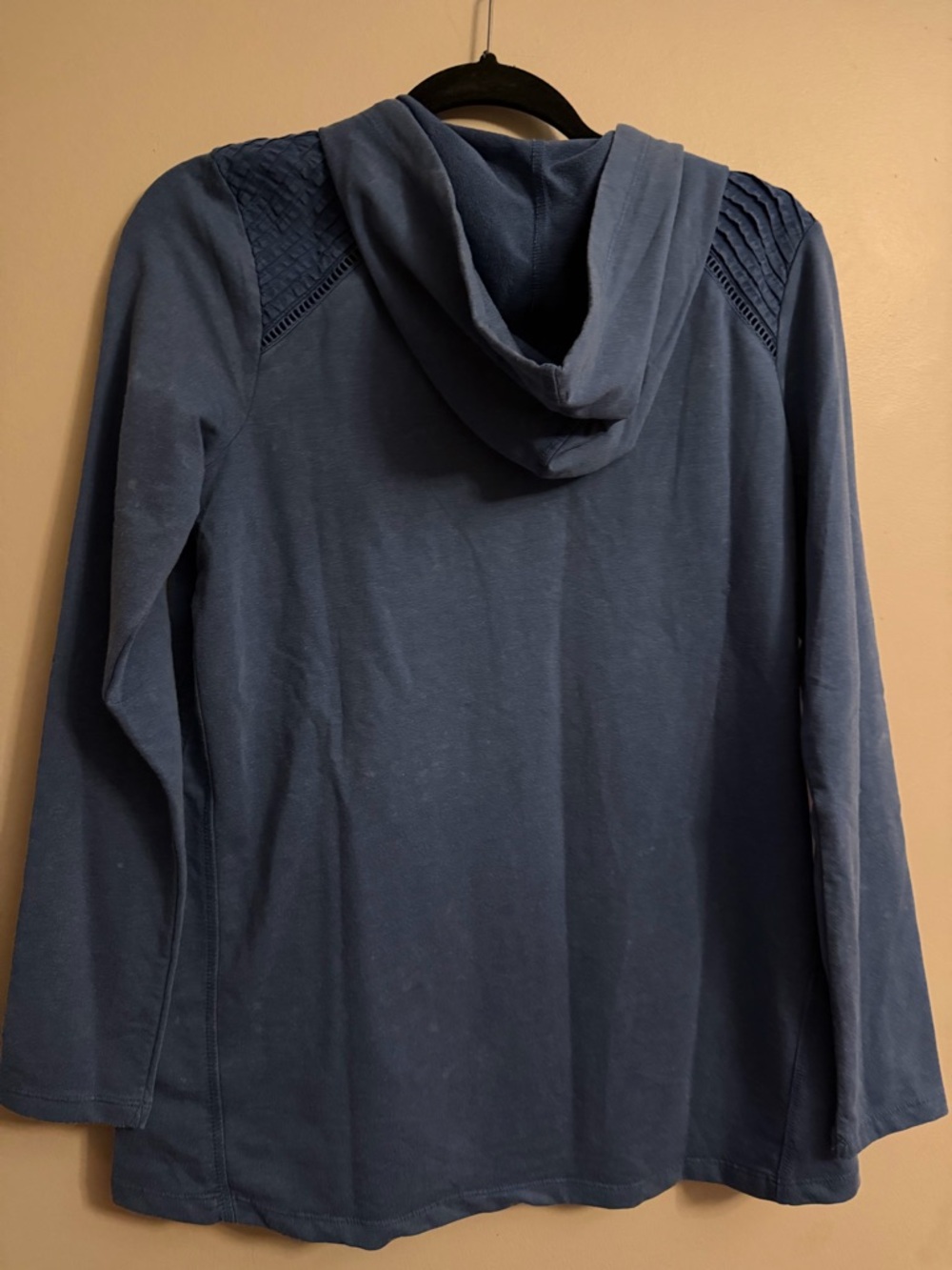 LOGO by Lori Goldstein Blue Hooded Long Sleeve Tee - Picture 3 of 5